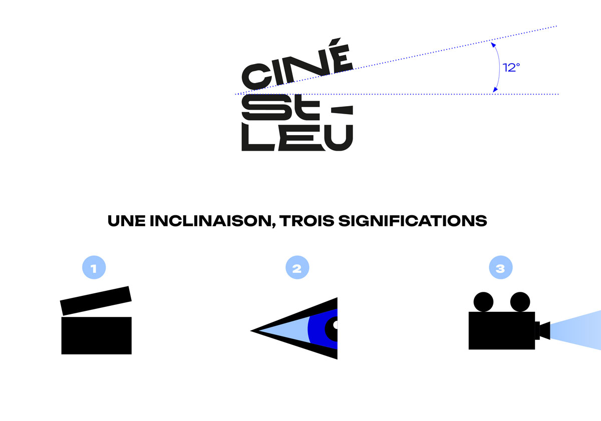 Explication du processus de création du logo et de la charte graphique du ciné st leu par le studio okowoko à Amiens dans les Hauts-de-France