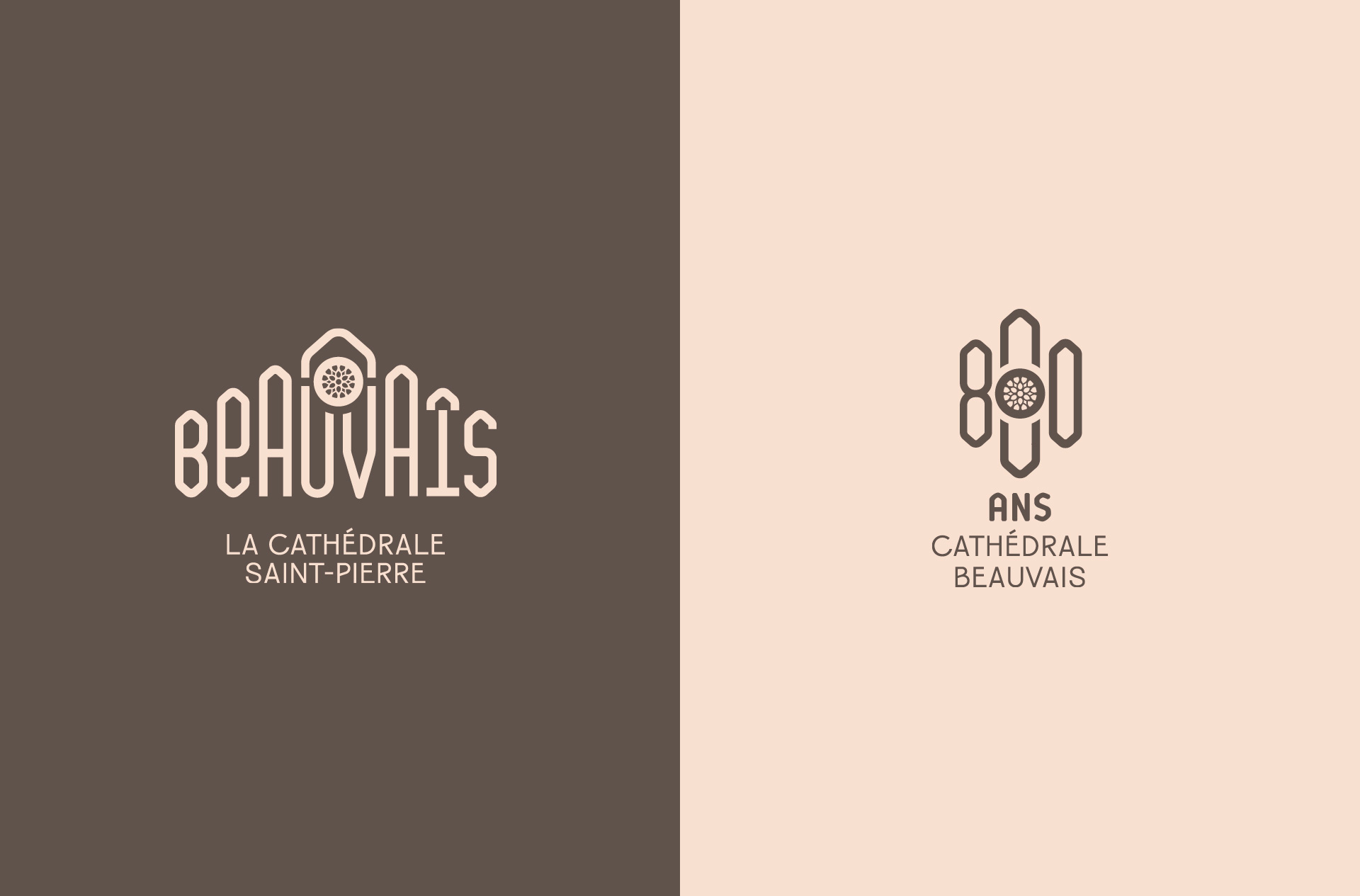 Conception de l'identité visuelle, du logotype, de la charte graphique de la cathédrale Saint-Pierre de Beauvais et de sa déclinaison pour les 800 ans